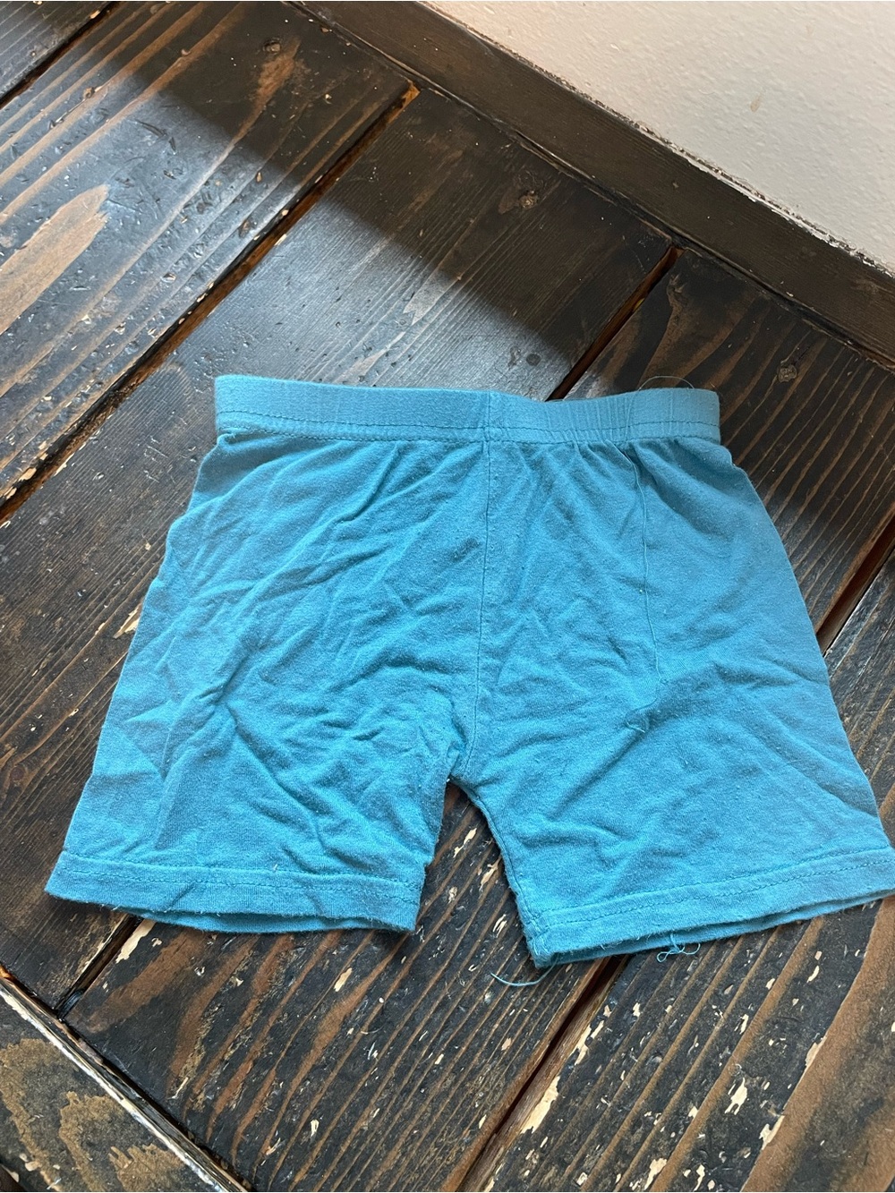 Kids Blue Cotton Stretch Shorts